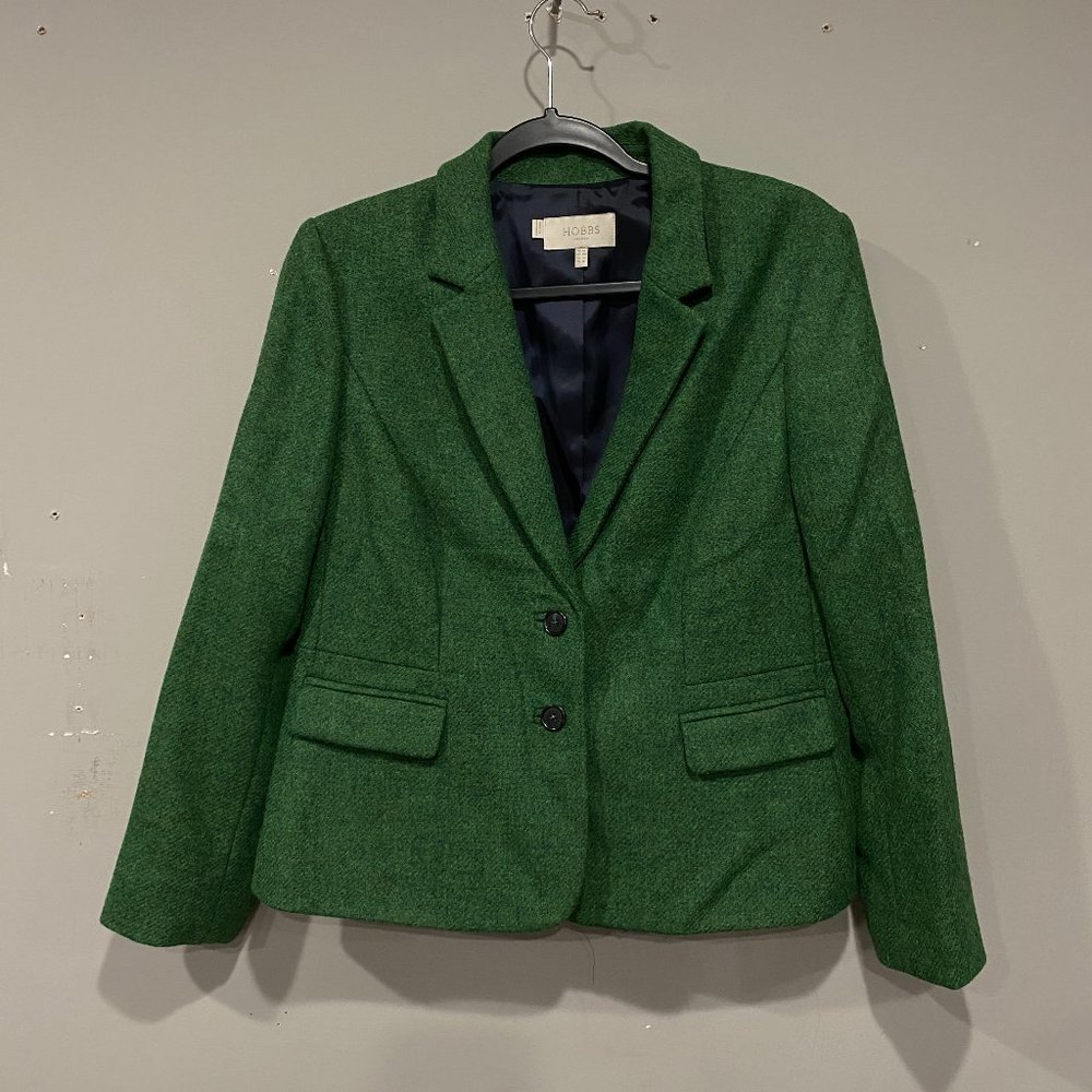 Hobbs Wool Green Jacket Blazer